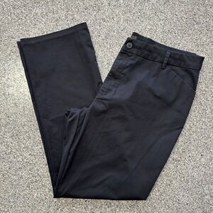 Lee Pants Womens 18 38x32 Black Wrinkle Free Relaxed Fit Straight Chino Khaki